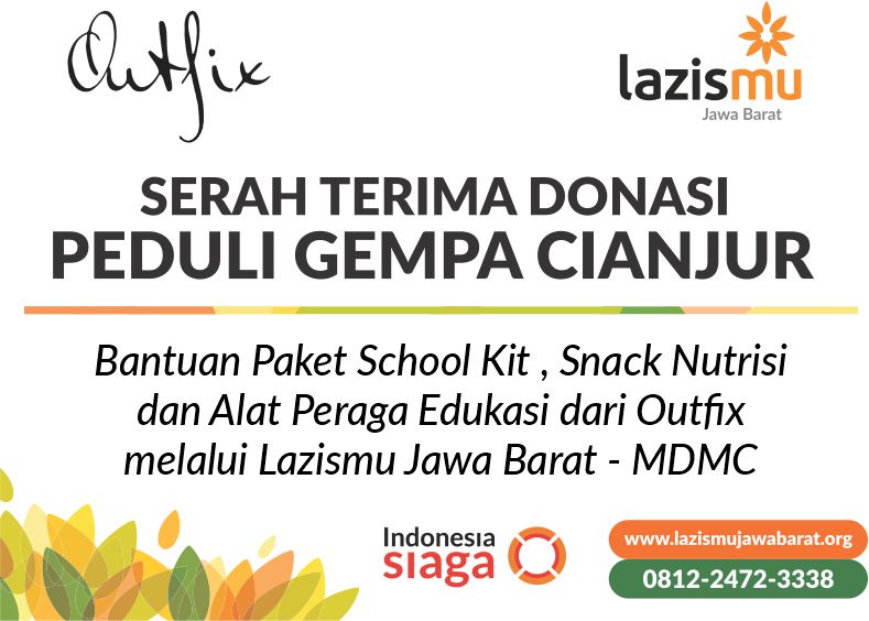You are currently viewing LAZISMU Jabar X Outfix Salurkan Ratusan Paket School Kit Untuk Korban Cianjur